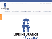 Tablet Screenshot of lifeinsurancetricks.com